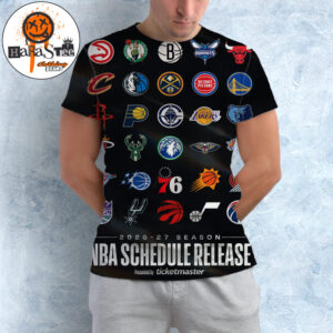 The 2026-2027 Season NBA Schedule Release Full Teams Logo Official Poster All Over Print Shirt