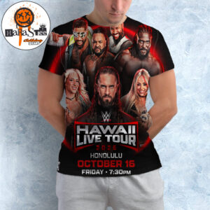 WWE Hawaii Live Tour 2026 Honolulu On October 16 2026 All Over Print Shirt